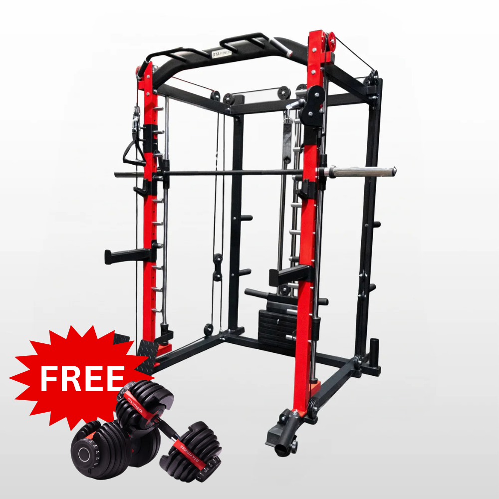 All-in-one Smith Machine with 75 LB Weight Stack