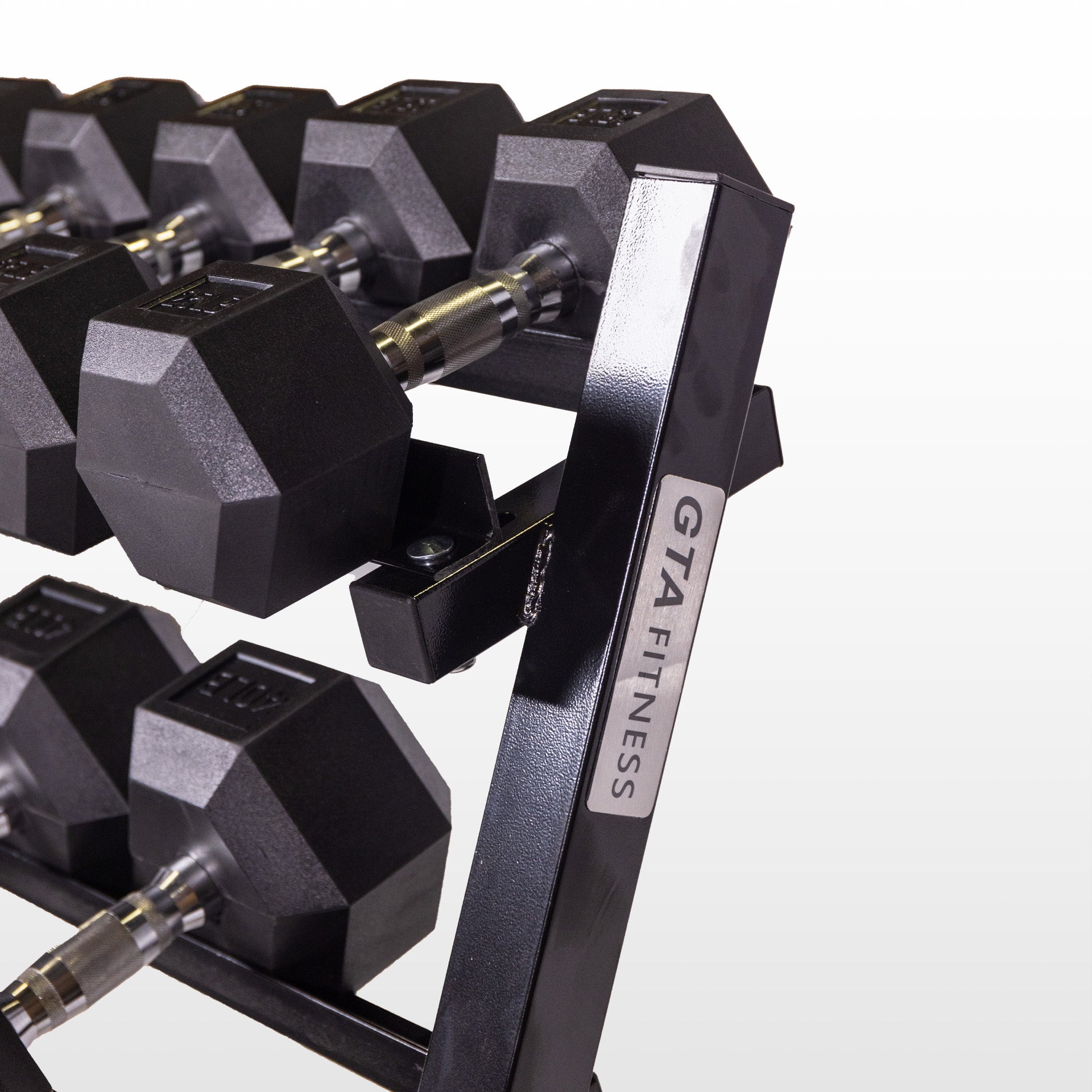 5-100 Lb Hex Dumbbell Set with 2 Stands