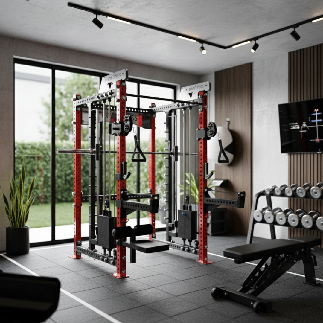 Heavy Duty All in one Smith Machine with 310 lb weight stack