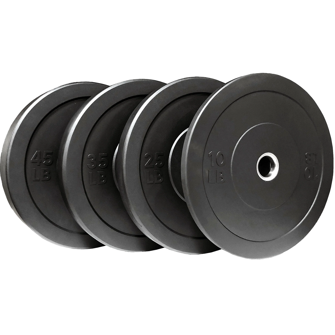 305Lbs Bumper Weight Set Combo With Olympic Barbell