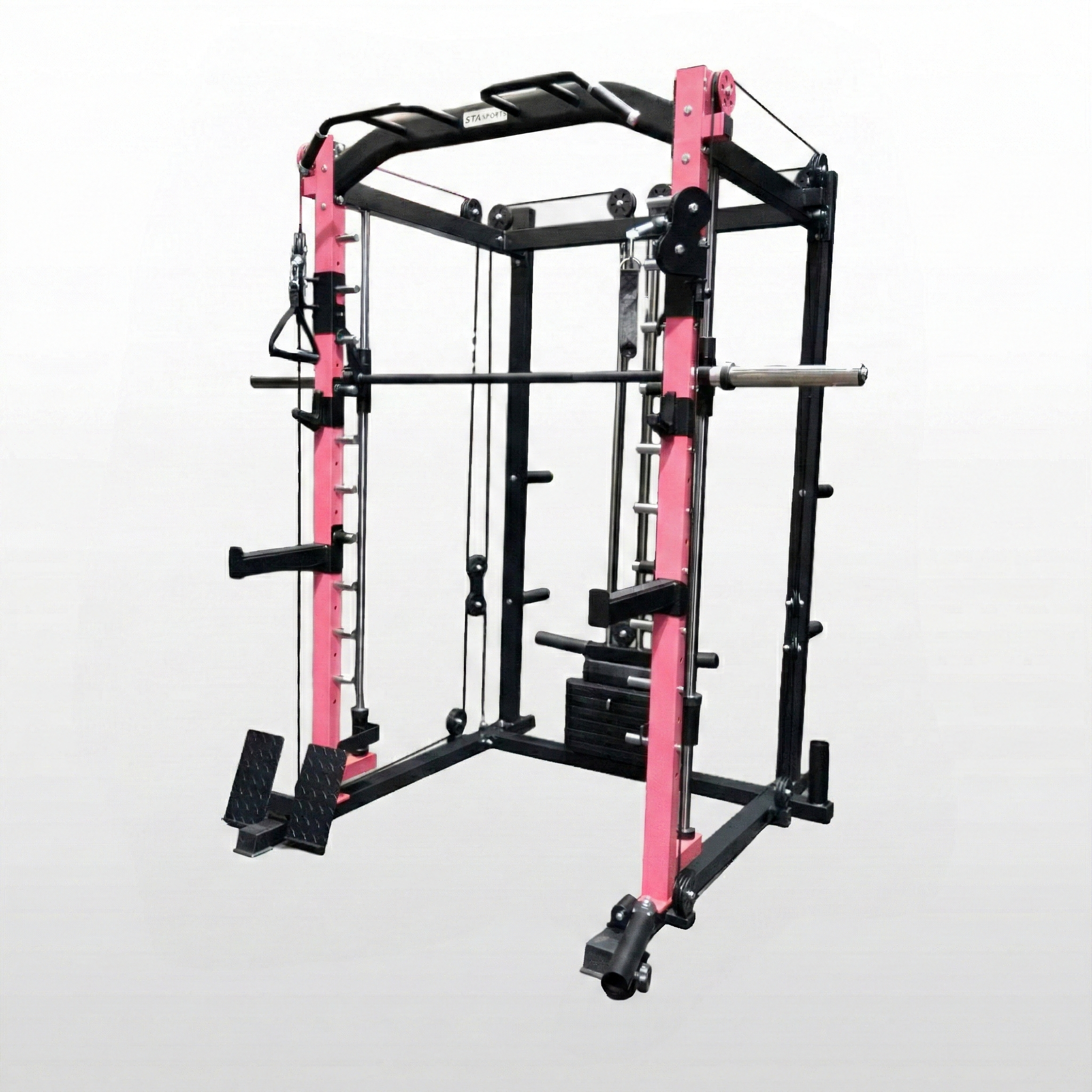 All-in-one Smith Machine with 75 LB Weight Stack
