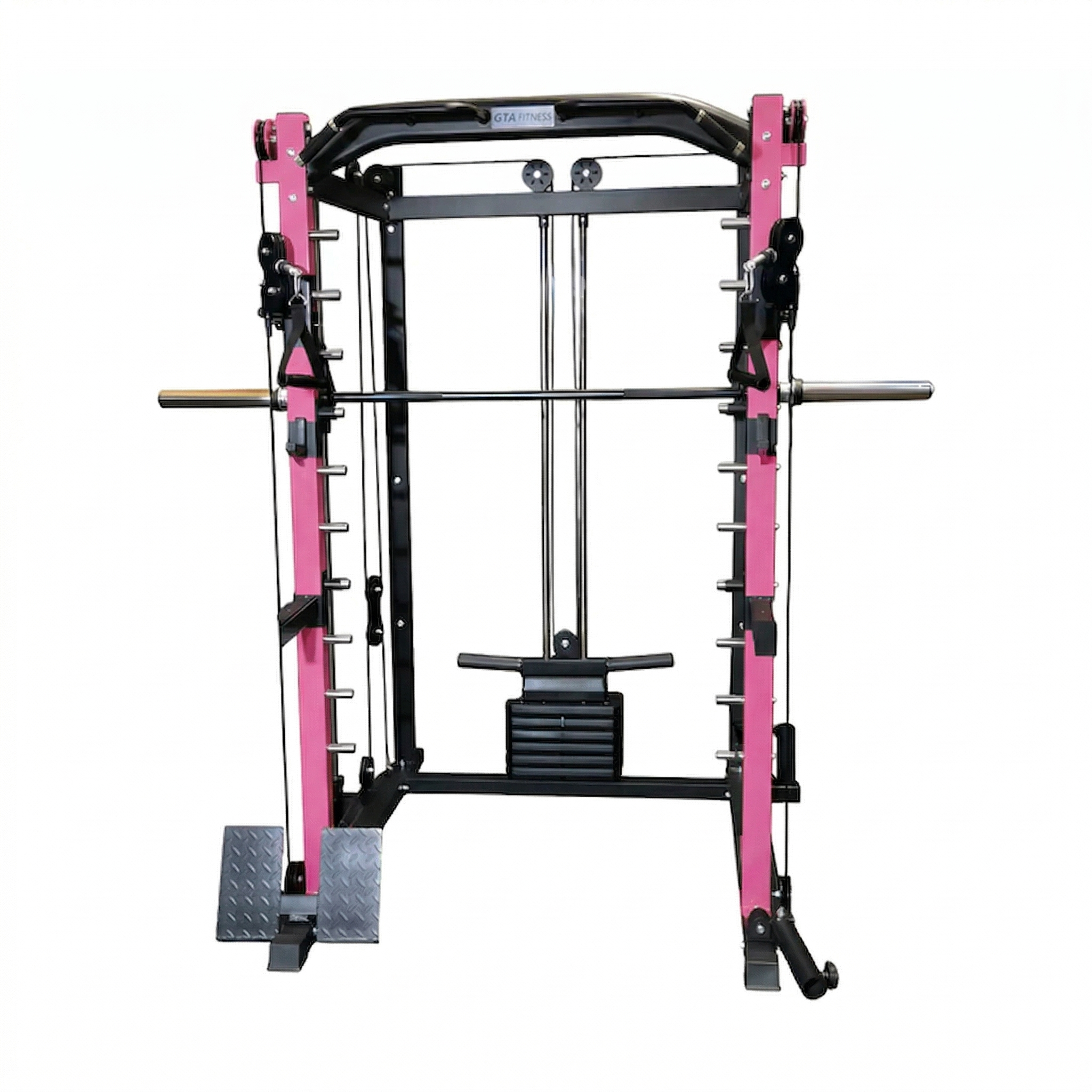All-in-one Smith Machine with 75 LB or 150 LB Weight Stack
