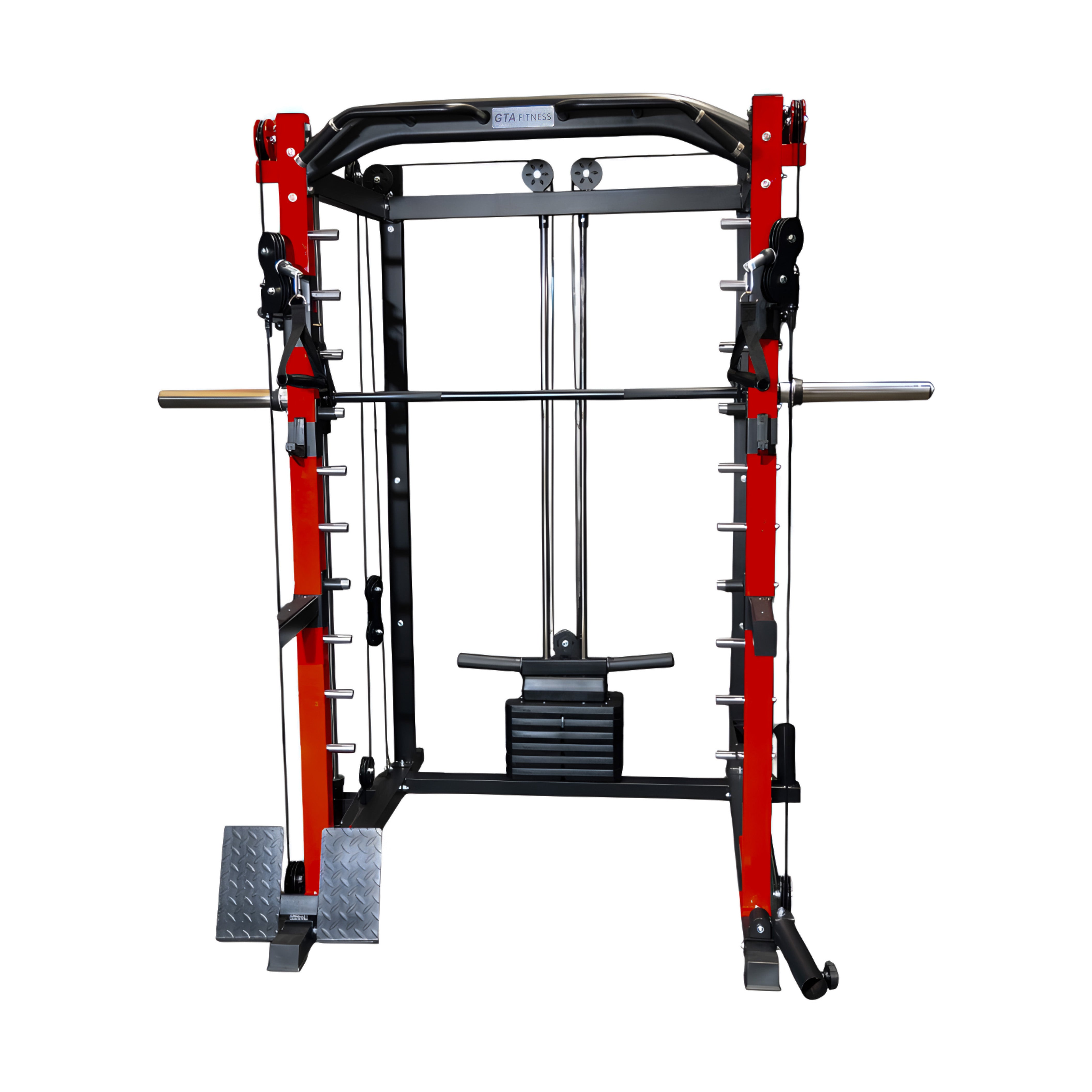 All-in-one Smith Machine with 75 LB Weight Stack